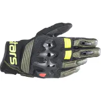 Alpinestars Halo Forest Schwarz Gelb Fluo Handschuhe Größe 3XL