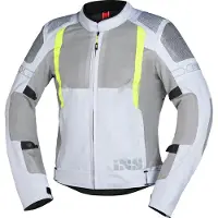 IXS Trigonis-Air Grau Gelb Motorrad Textiljacke Größe XL