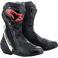 Alpinestars Supertech R Stiefel Black White Red Flu Yellow Flu