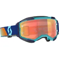SCOTT Fury Crossbrille royal blau/orange/orange verchromt UnisexBlau Dekorohne Größe - Helme & Brillen - Motorradbrillen