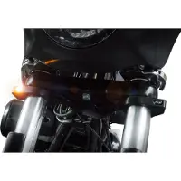 HeinzBikes LED Blinkerpaar ZC-Line Micro für Gabel 47-49mm schwarz Unisexschwarz110 - Motorradteile - Beleuchtung
