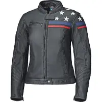Held Midway Damen Motorrad Lederjacke, schwarz/weiß, 44