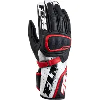 FLM Mandalika Racing Damen Lederhandschuh lang schwarz/rot 7 Damenrot7 - Motorradbekleidung - Damen Motorradbekleidung