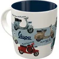Nostalgic Art Tasse "Vespa - Model Chart" 330 ml Unisexblau/grau090 - Motorradzubehör - Geschenkideen