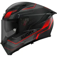 Suomy Speedstar 2 Visual Schwarz Rot Integralhelm Größe S