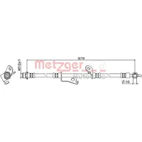 METZGER Bremsschlauch 4111887 Vorderachse rechts für TOYOTA