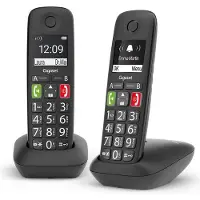 Gigaset E290 Duo Analoges DECT-Telefon (Anruferidentifikation) schwarz