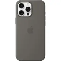 Apple Original iPhone 16 Pro Max Hülle - Silikon - Backcover/Soft Case - Grau