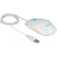 DeLOCK 12537, Beidhändig, Optisch, USB Typ-A, 1200 DPI, Weiß