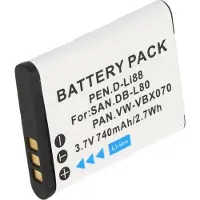 AccuCell Akku passend für Sanyo DB-L80, DMX-CG10, VPC-CG10, VPC-X1200