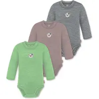 Normani 3er Pack Baby Merino Langarmbody „Tuai" - 9403