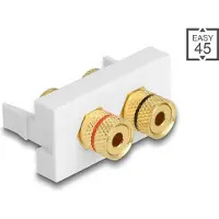DeLOCK Easy 45 Modul 2 x Polklemme, Farbring rot / schwarz