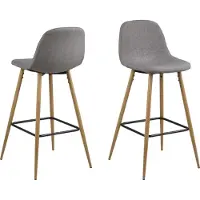 Actona 2er Set Wilma Barhocker Stahl/Stoff