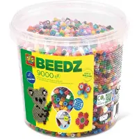 SES Creative Beedz 06321 Mega Bügelperlen-Set, 9000 Stück in leuchtenden Farben, Sicherungsperle, 9000 Stück(e), Kunststoff, Mehrfarbig, Kind, Junge/Mädchen