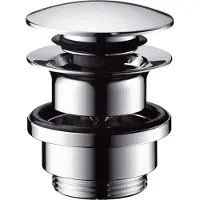 Hansgrohe Ablaufventil push-open DN32 chrom, f. Becken mit Überlaufloch