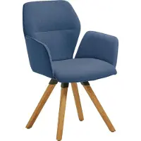 NIEHOFF SITZMÖBEL Merlot Design-Armlehenenstuhl Stativ-Gestell Massivholz/Stoff