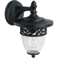Garden Zone Elstead Burford Außen-Wandleuchte E27 Schwarz IP44