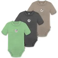 Normani 3er Set Baby Merino Kurzarmbody „Tihoi" - 9319