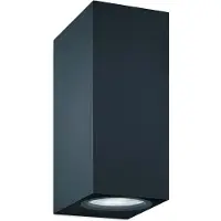 WiZ Connected Up-und-Down-Wandleuchte, Wi-Fi/Bluetooth, Schwarz, Wi-Fi 4 (802.11n), 802.11b, 802.11g, LED, Metall, GU10