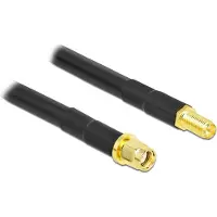 DeLOCK Antennenkabel RP-SMA Stecker zu RP-SMA Buchse LMR/CFD300 1 m low loss
