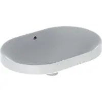 Geberit Einbauwaschtisch VariForm 60x40cm, o HL, m ÜL, ellipt., we. K-Tect