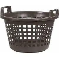 H.G-Deko Kartoffelkorb aus Kunststoff in braun, Ø 43x24 cm, rund