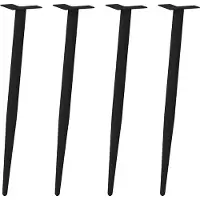 vidaXL Konsolentischbeine Konische Form 4 Stk. Schwarz 72-73 cm Stahl