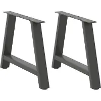 vidaXL Couchtischbeine A-Form 2 Stk. Anthrazit 60x(42-43) cm Stahl