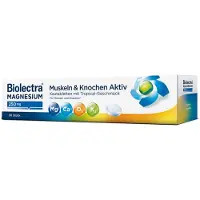 Hermes Arzneimittel GmbH Biolectra Magnesium 250 mg Muskeln & Knochen Aktiv Kautabletten mit Tropical-Geschmack, 30 St. Kautabletten