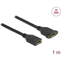 DeLOCK DisplayPort 1.2 Kabel Buchse zu Buchse zum Einbau 4K 60 Hz 1 m, 1 m, DisplayPort, DisplayPort, Weiblich, Weiblich, 3840 x 2160 Pixel