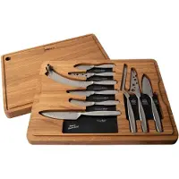 Boska Monaco+ Ultimate Charcuterie Set 307200, Käsemesser Set mit Servierbrett, 11 Stück