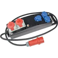 As Schwabe as-Schwabe Stromverteiler Steckdosenleiste CEE auf CEE & Schuko 400V 16A IP44