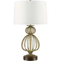Elstead Lighting Elstead Lafitte Tischleuchte E27 Gebeiztes Gold Creme