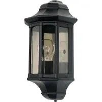 Garden Zone Elstead Newbury Außen-Wandleuchte E27 Schwarz IP44