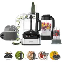 Kenwood FDM73.850SS, 3 l, Grau, Tasten, Schlagen, Mischung, Kotelett, Schneiden, Kneten, Mixen, Rührer, 1 m, 0,5 l