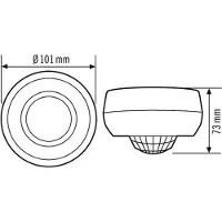 ESYLUX 360-Grad Deckenpräsenzmelder PD 360i/24 Basis - EB10430916