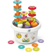 Kinder and Kids Kreatives Montessorispielzeug Topf mit Pflanzen und Aufklebern, Babyspielzeug