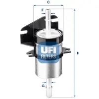 Ufi Kraftstofffilter FIAT 31.740.00 464166840,7083750,71736106 Leitungsfilter,Spritfilter 46416684