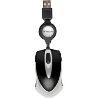 Verbatim Go Mini Optical Travel Mouse – Schwarz, Beidhändig, Optisch, USB Typ-A, 1000 DPI, Schwarz