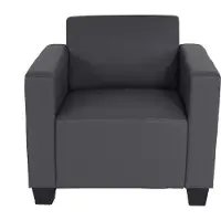 Mendler Modular Sofa-System Couch-Garnitur Moncalieri 3-1-1-1, Kunstleder dunkelgrau