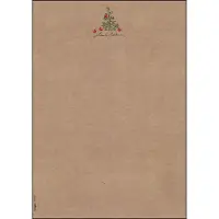 Sigel Motivpapier 'Christmas with Apples', DIN A4, 90 g/m2, 100 Blatt, braunes Kraftpapier