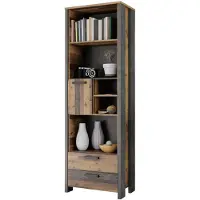 Forte Bücherregal Standregal Old Wood 67 x 205 cm - CLIF