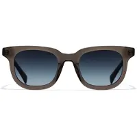 Hawkers Klassische Herrensonnenbrille OASIS mit silberner Fassung und Grau Blauer Denim Gläsern 22mm Brücke