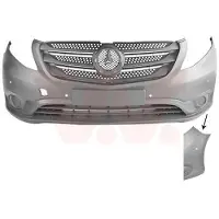 VAN WEZEL Stoßstange Stoßfänger passend für MERCEDES-BENZ VITO Kasten (W447) Grau 3082572