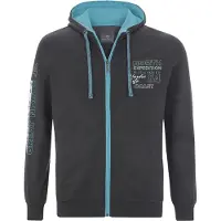 Jan Vanderstorm Sweatjacke Herren Baumwolle grau gemustert, XL 764631-0004-09970