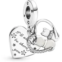 Pandora 799546C01 Silber Charm-Anhänger Katzen und Herzen