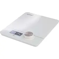 Korona Pia, Elektronische Küchenwaage, 5 kg, 1 g, Silber, Weiß, Arbeitsplatte, Rechteck