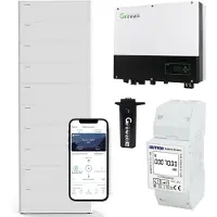 Growatt SPH3600 3,6kW Hybrid Wechselrichter mit 25.6kWh Solarspeicher-Set
