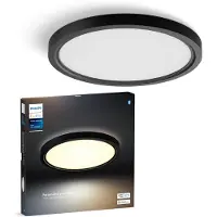Philips White ambience Tento rundes WA LED-Deckenpanel 29,1 cm schwarz, Bluetooth/Zigbee, Schwarz, 2200 K, 6500 K, 16,6 W, 25000 h