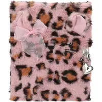 TOPModel Tagebuch Flauschig mit Herz-Schloss, Rosa